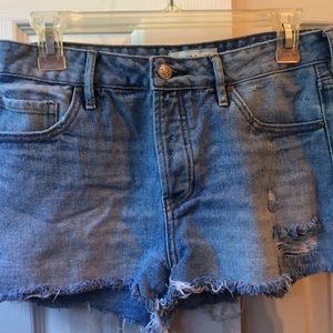 Denim shorts ( LT denim ). Button fly